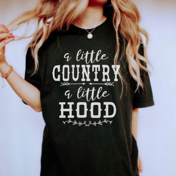 NEW A little country a little hood graphic tee S-5X - Picture 1 of 2